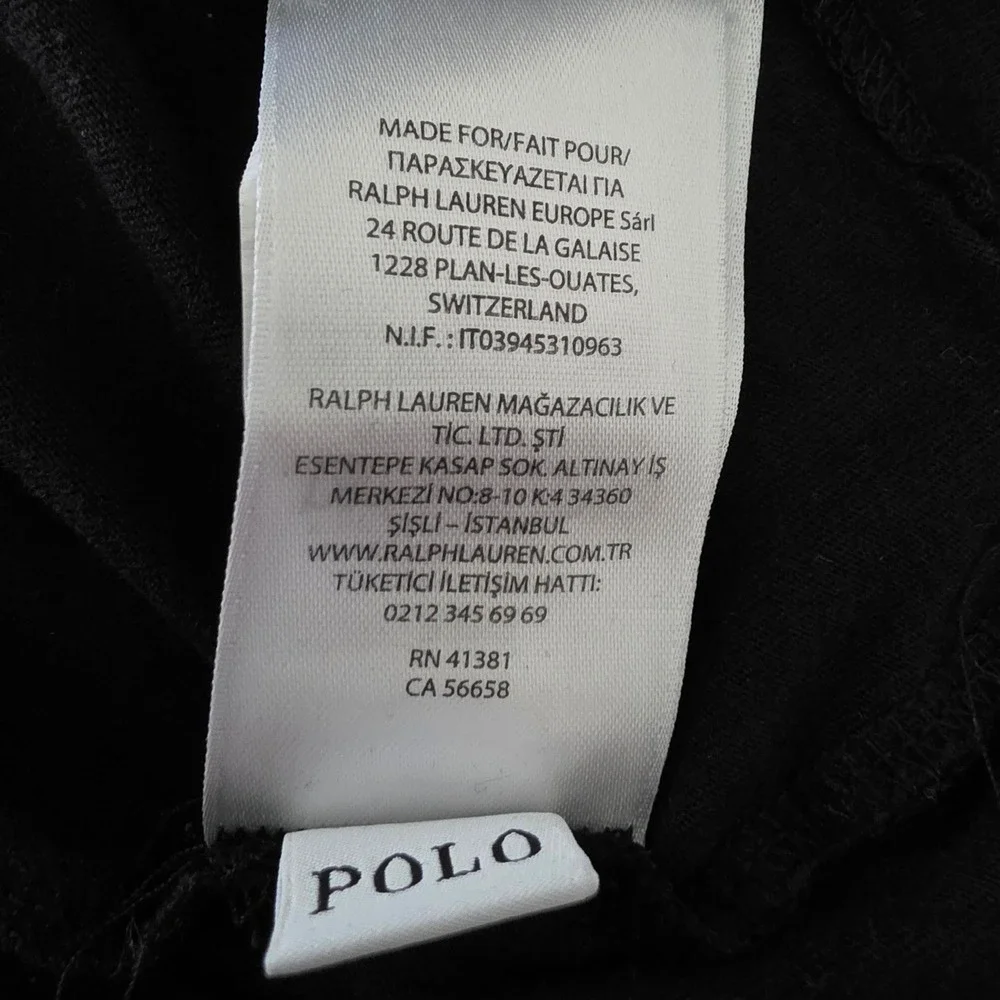 Polo Ralph Lauren Mens 2XLT Black Crewneck Short Sleeve T-Shirt Red Pony Logo